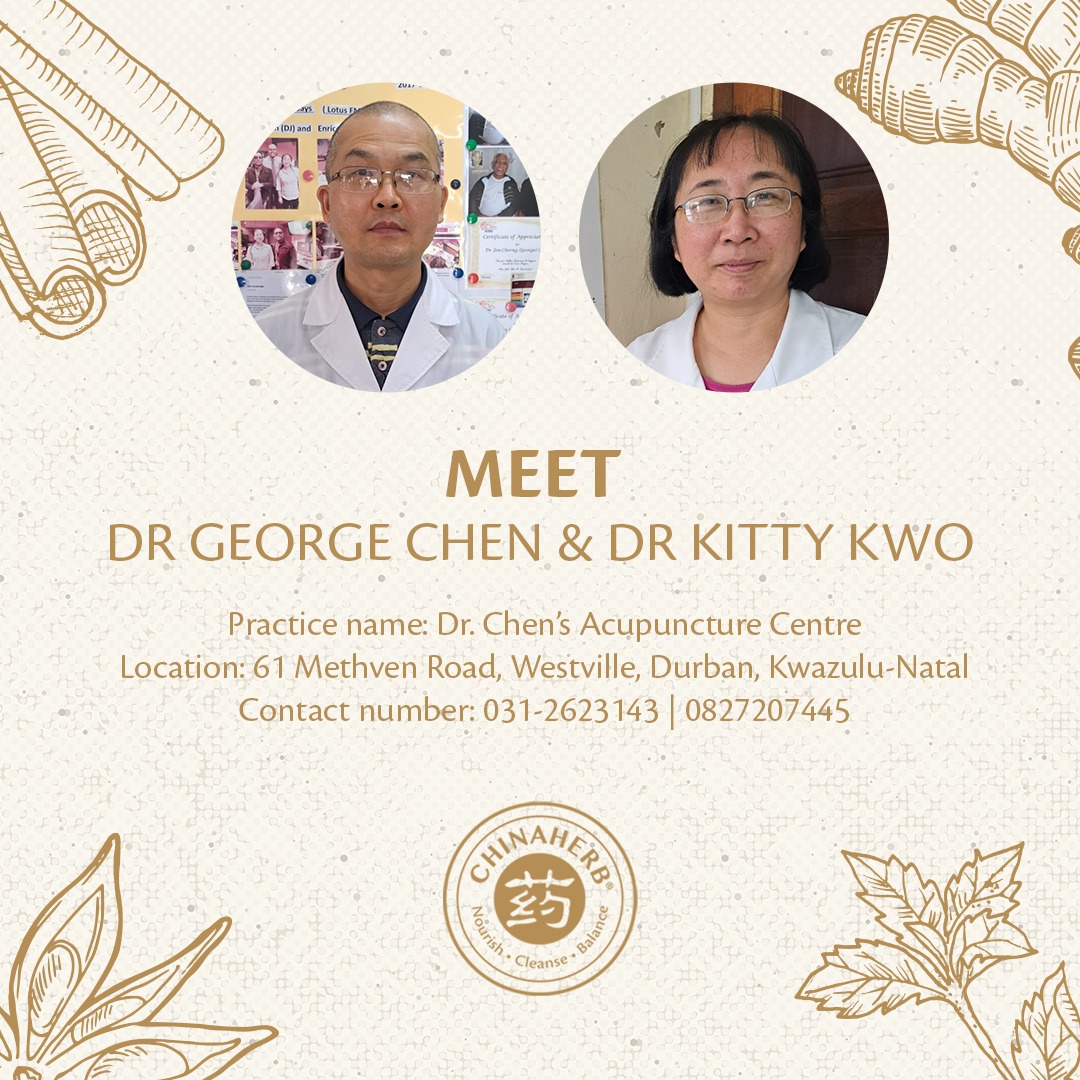 Dr Chen with patients at the clinic